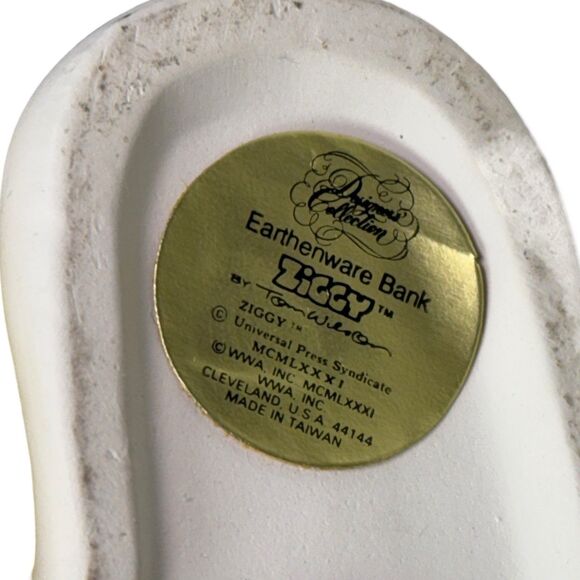 Vintage 1981 Designer's Collection Ziggy by Tom Wilson Earthenware Piggy Bank - Picture 8 of 8